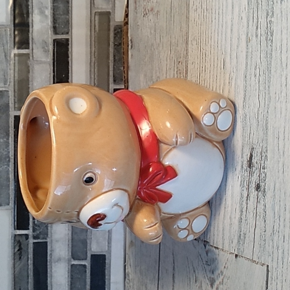 Vtg 1984 Lefton bear mug cup